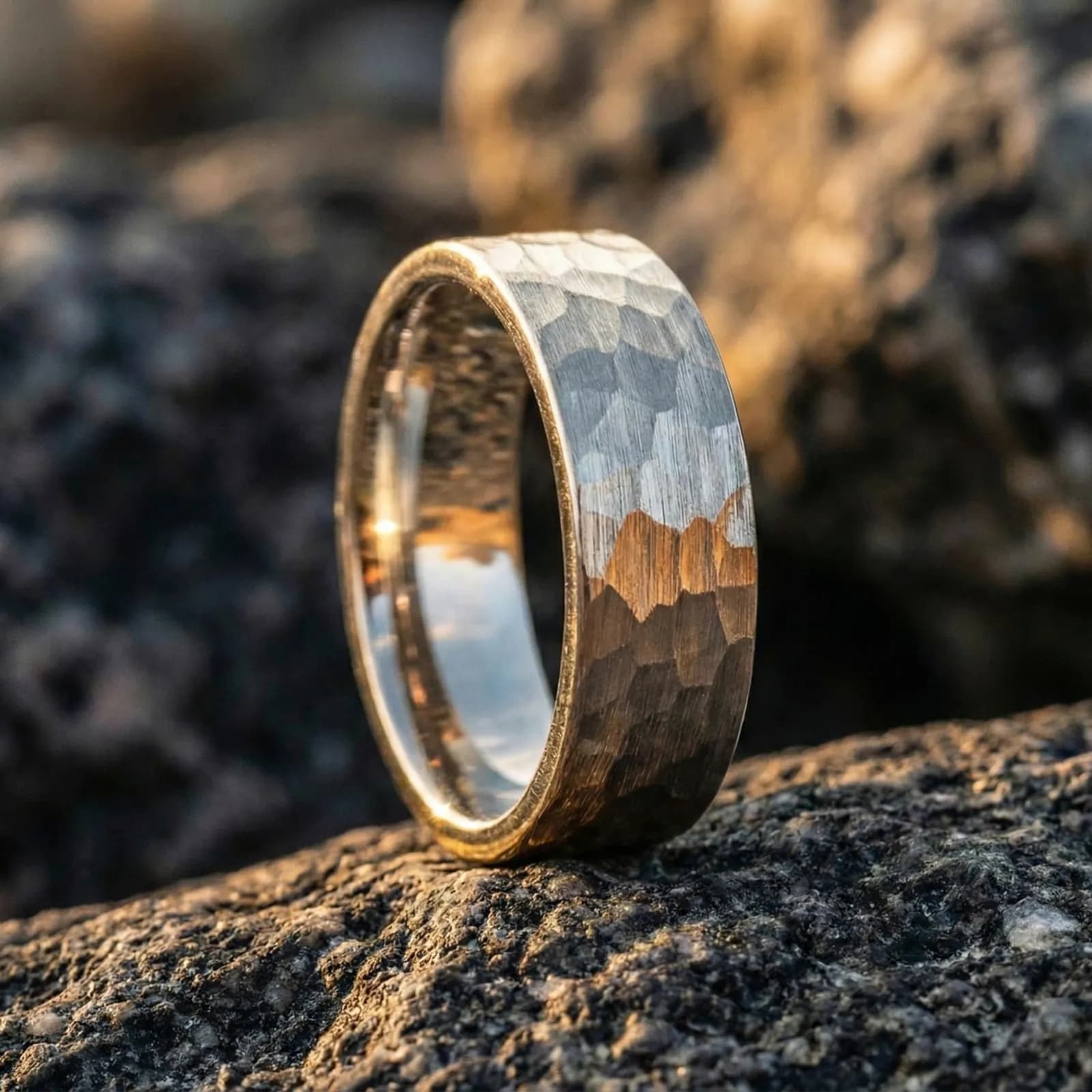 The Brim, men's tungsten carbide wedding band