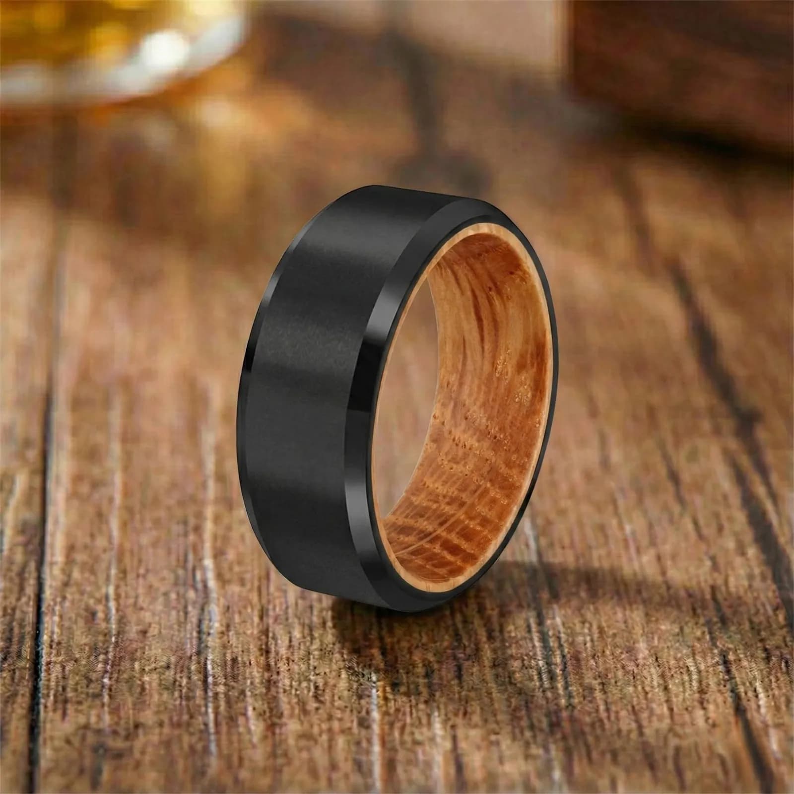 The Grove, men's tungsten carbide wedding band