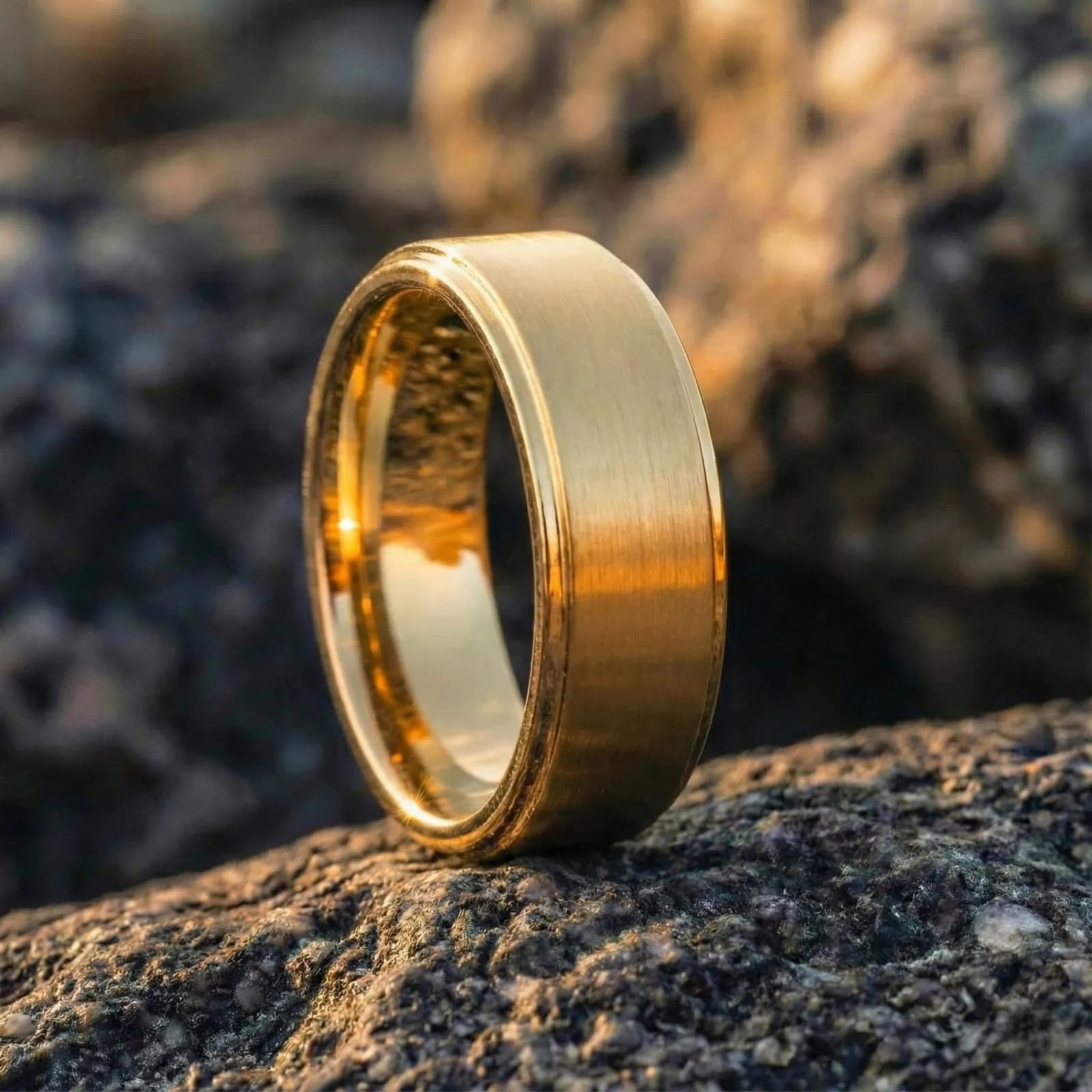The Lumen, men's tungsten carbide wedding band