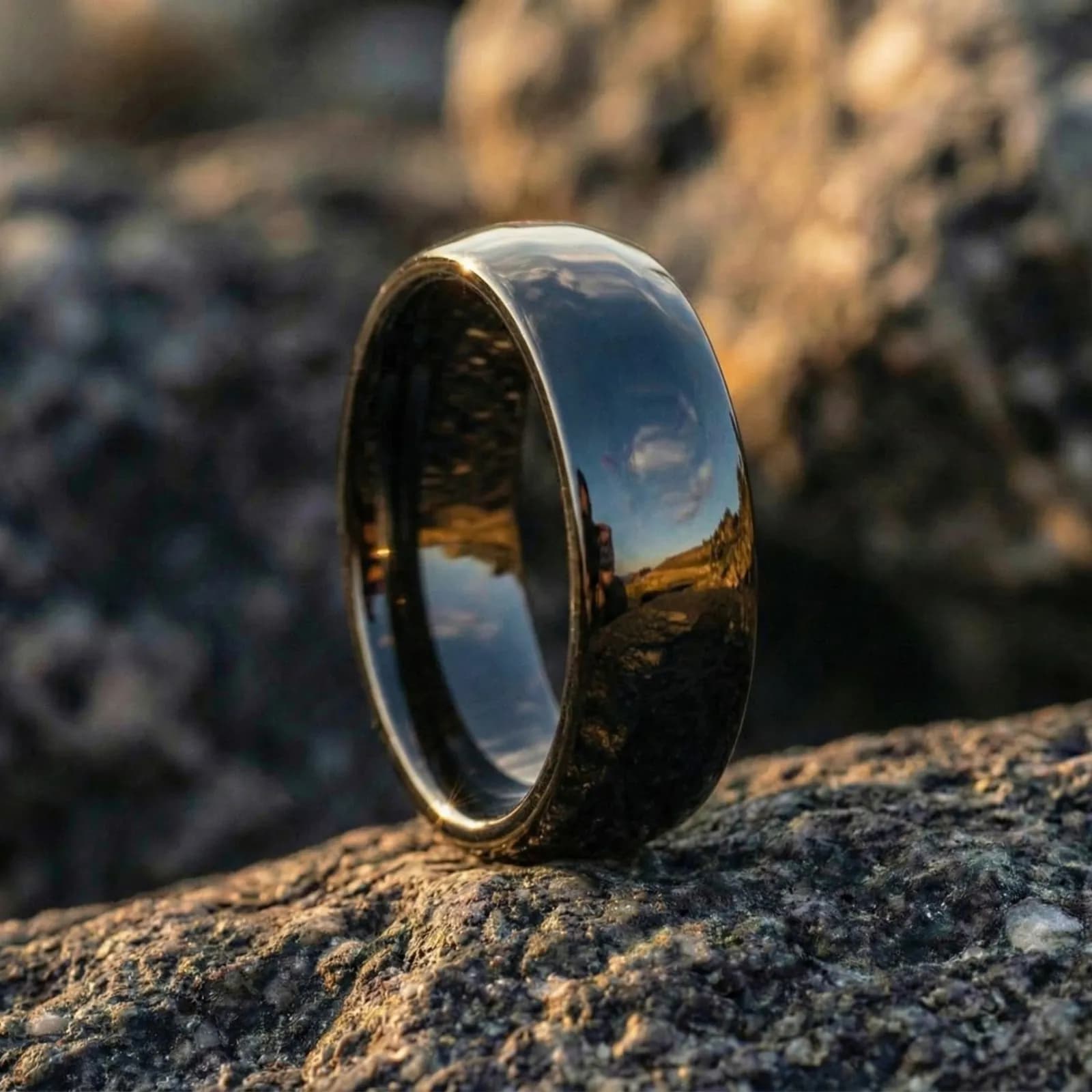 The Nova, men's tungsten carbide wedding band