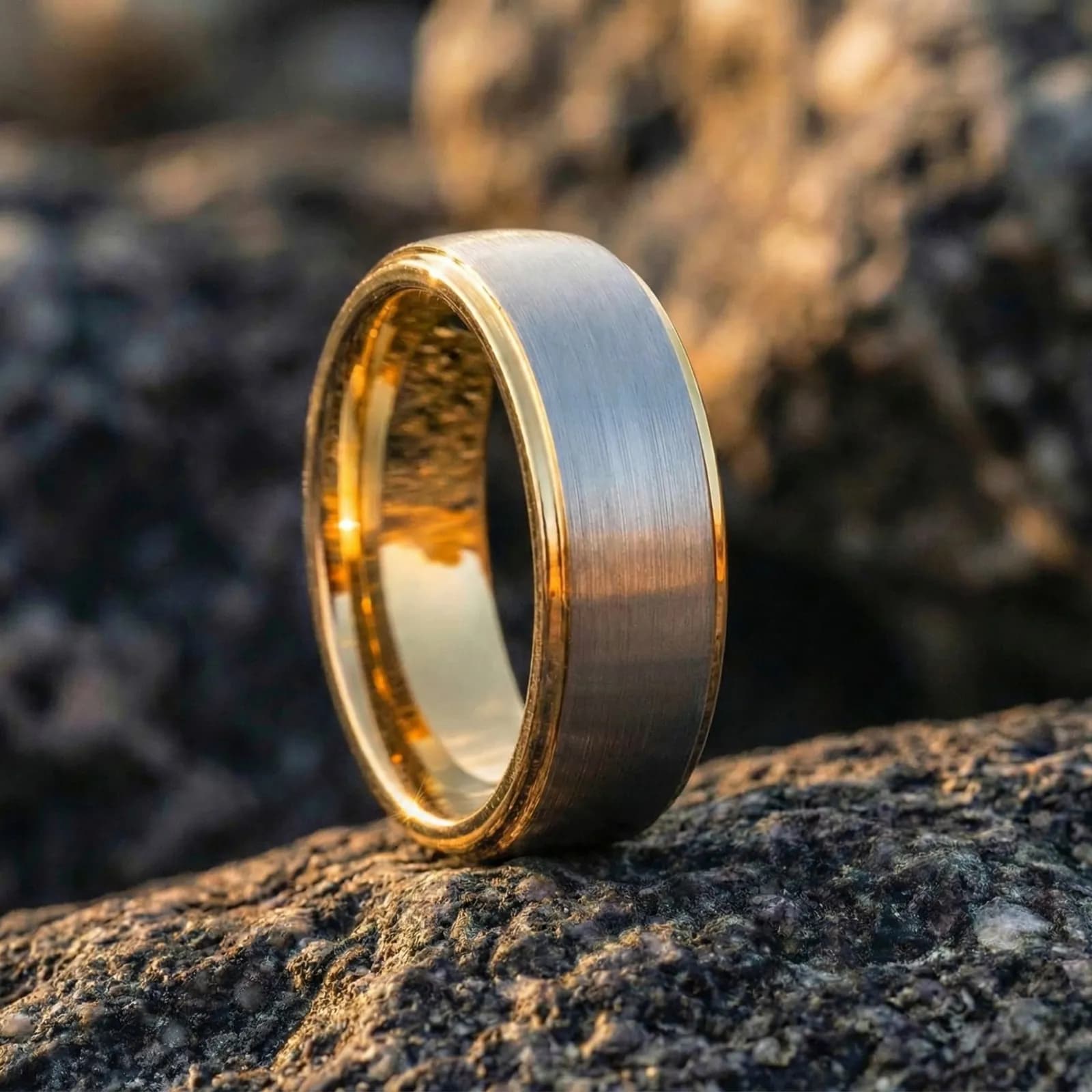 The Regent, men's tungsten carbide wedding band