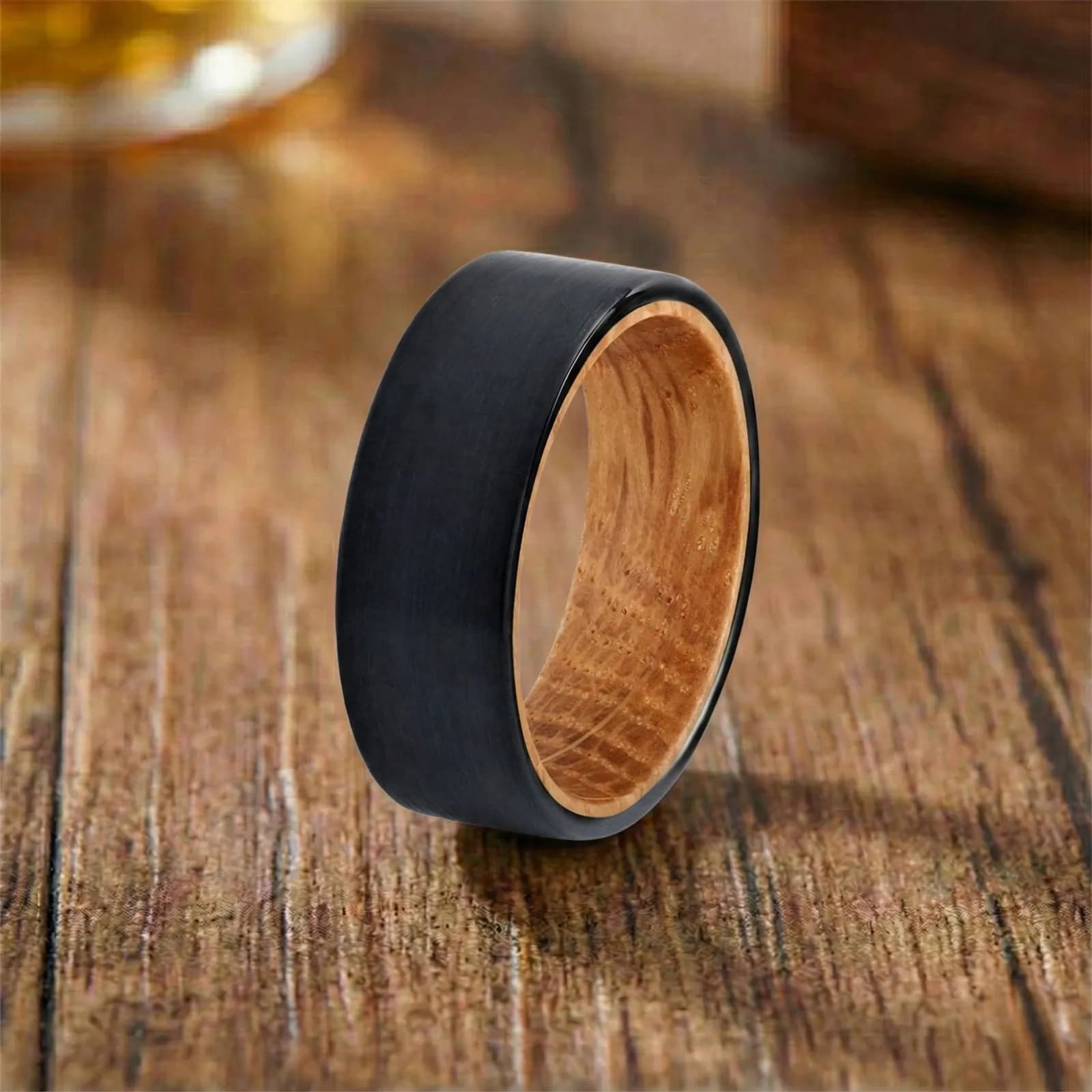The Rosewood, men's tungsten carbide wedding band